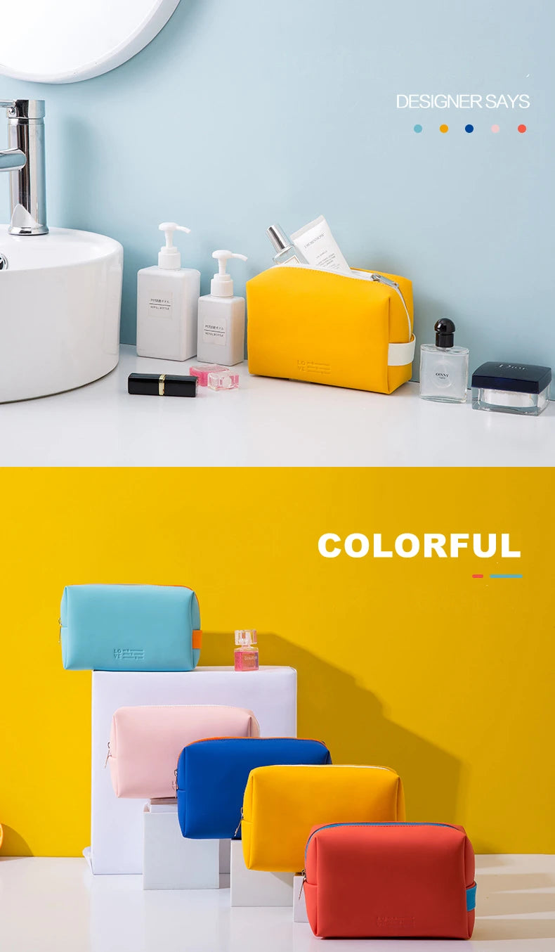 QUEENSHOWCN Waterproof Cosmetic Bag Travel Storage Case