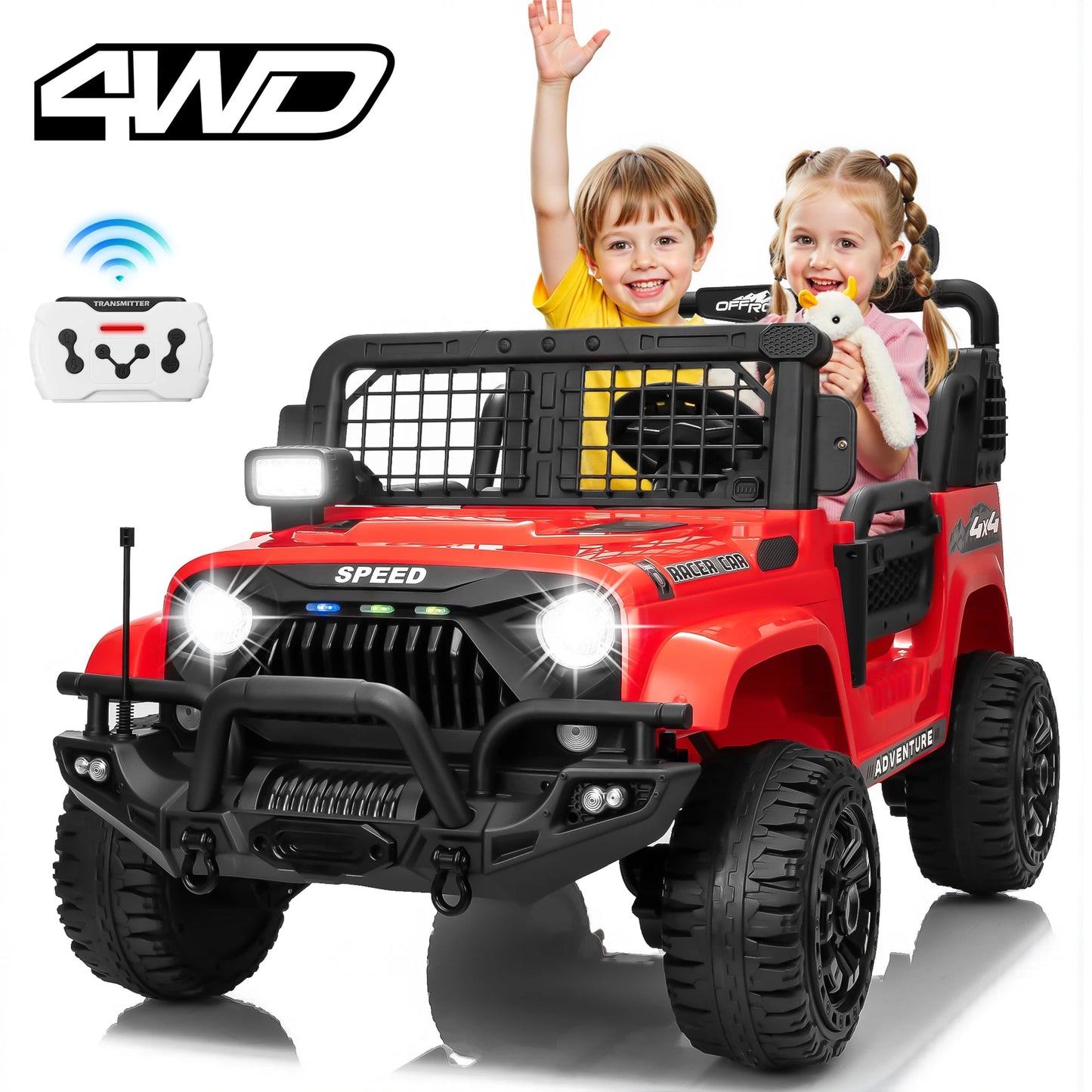 Features 24V 4WD Kids Electric UTV With Remote Control