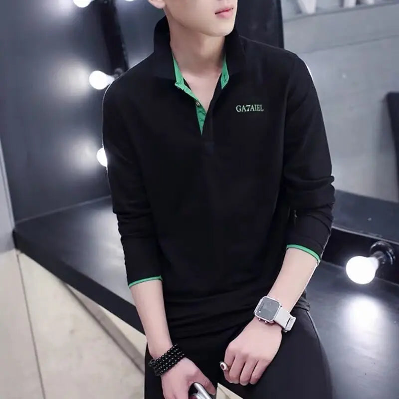 Shangkaka Men's Polo Shirt Slim Fit Casual Tee