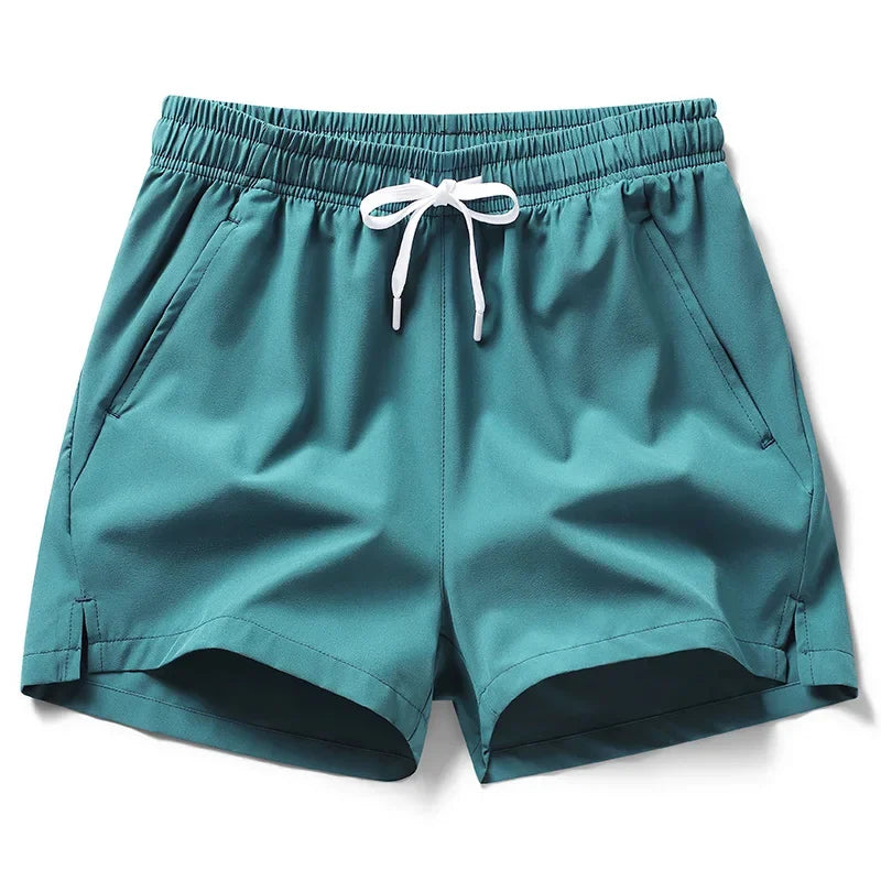 Summer Mens Sports Shorts Solid Color Casual Jogging Beach