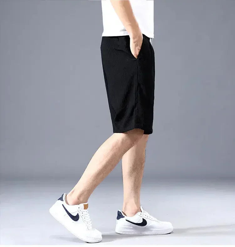 Mens Ice Silk Casual Shorts Loose Fit Summer Style Everyday