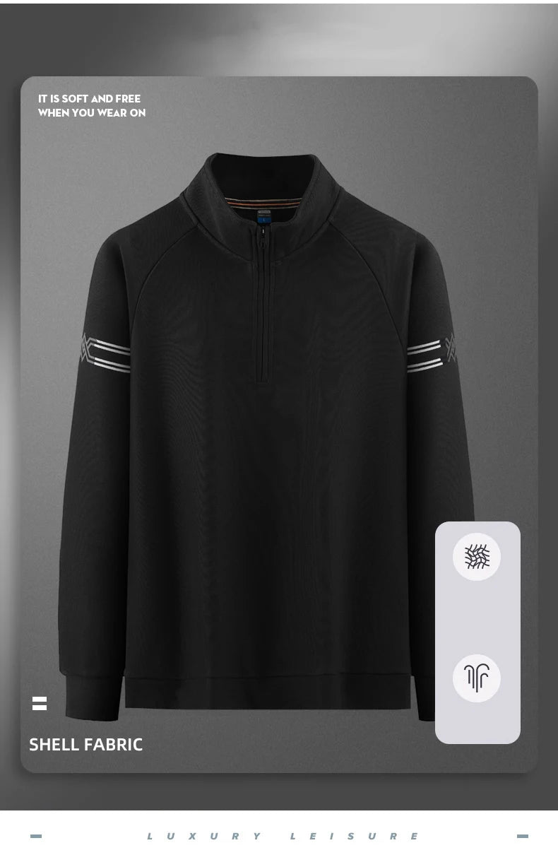 IppolichCN Casual Long Sleeve Sports Half Zipper Sweatshirt