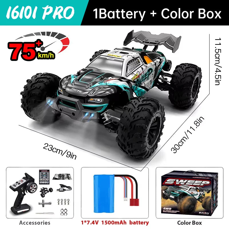 WLtoys Pro 4WD RC Car With LED Lights Remote Control