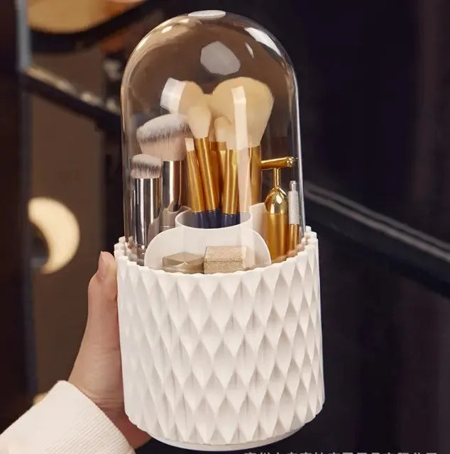 Brush Multifunctional Rotating Makeup Box Holder for Desktop Organizer