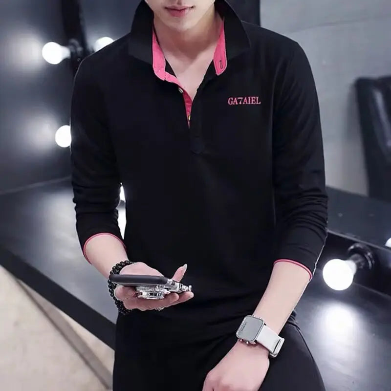 Shangkaka Men's Polo Shirt Slim Fit Casual Tee