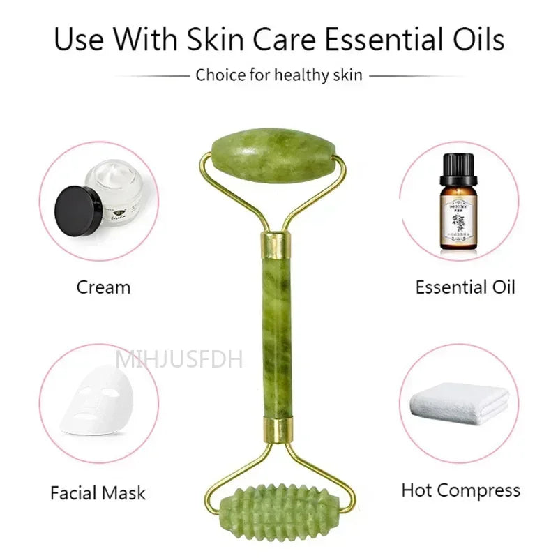MIHJUSFDH Jade Roller Massager for Face Body Back Massage