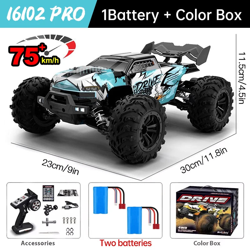 WLtoys Pro 4WD RC Car With LED Lights Remote Control