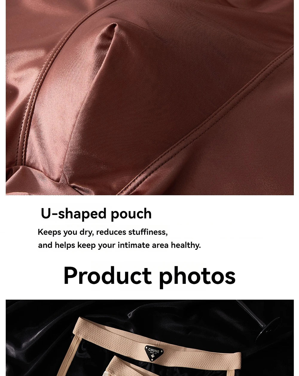 Briefs and Boxers Silk Ice Satin Men's Boxer Briefs Breathable