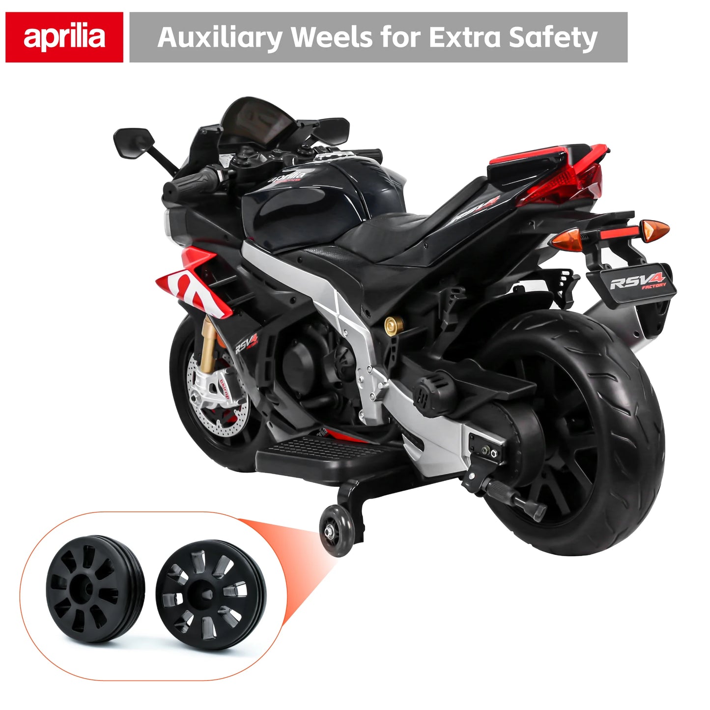 Aprilia Licensed 24V Kids Electric Motorcycle Ride On Toy