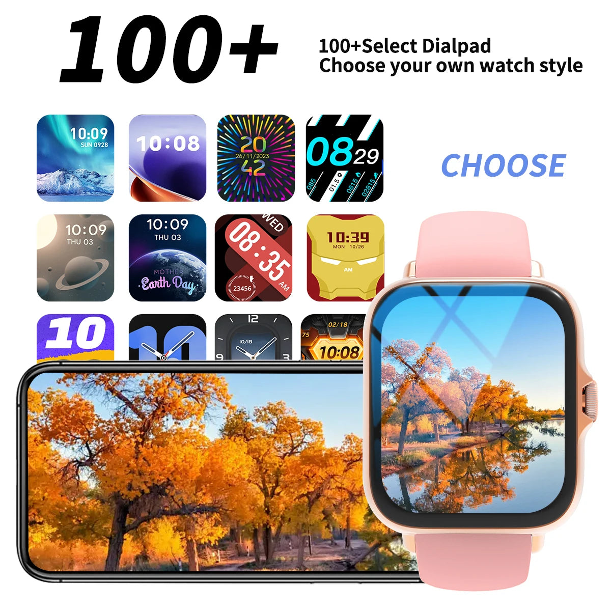 LOMAXFR Smart Watch With Touch Screen Calls Messages Music