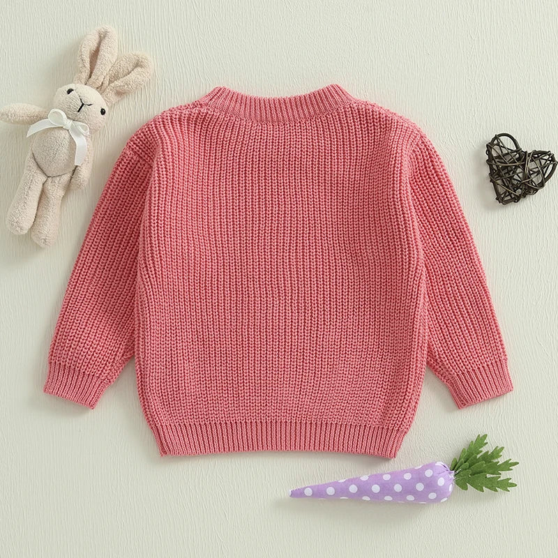Guangdong Kids Easter Bunny Ears Knit Unisex Sweater