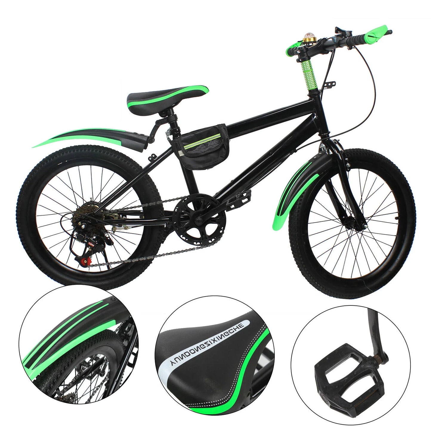 Fork Kids Mountain Bike 7 Speed With Mudguards And Kettle Holder