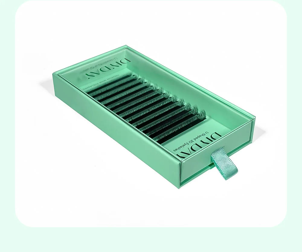 DIYDAY U-shaped 3D 4D 5D Eyelash Extension New Style U Shape W Bloom Lashes Premade Fans Lightweight Fluffy Mink Faux Eyelashes