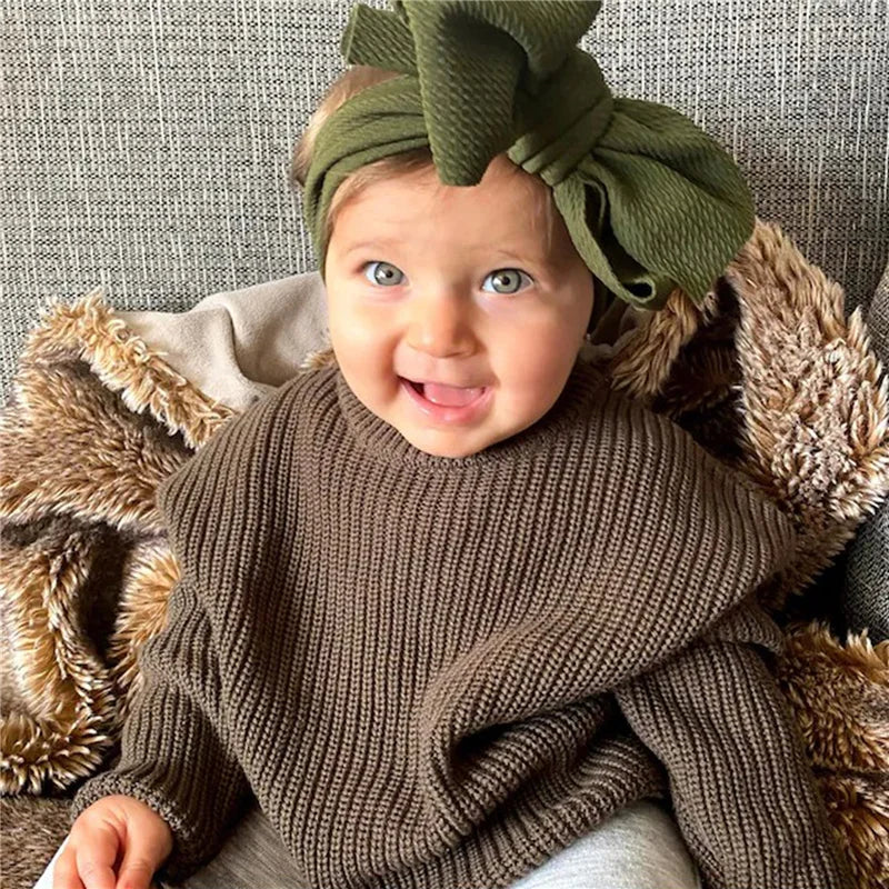 Suefunskry Newborn Unisex Knitted Long Sleeve Sweater