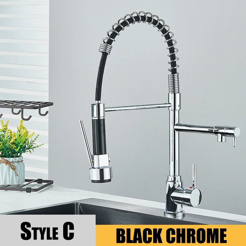 Wanmivezlo Pull Down Kitchen Faucet Hot Cold Water Mixer