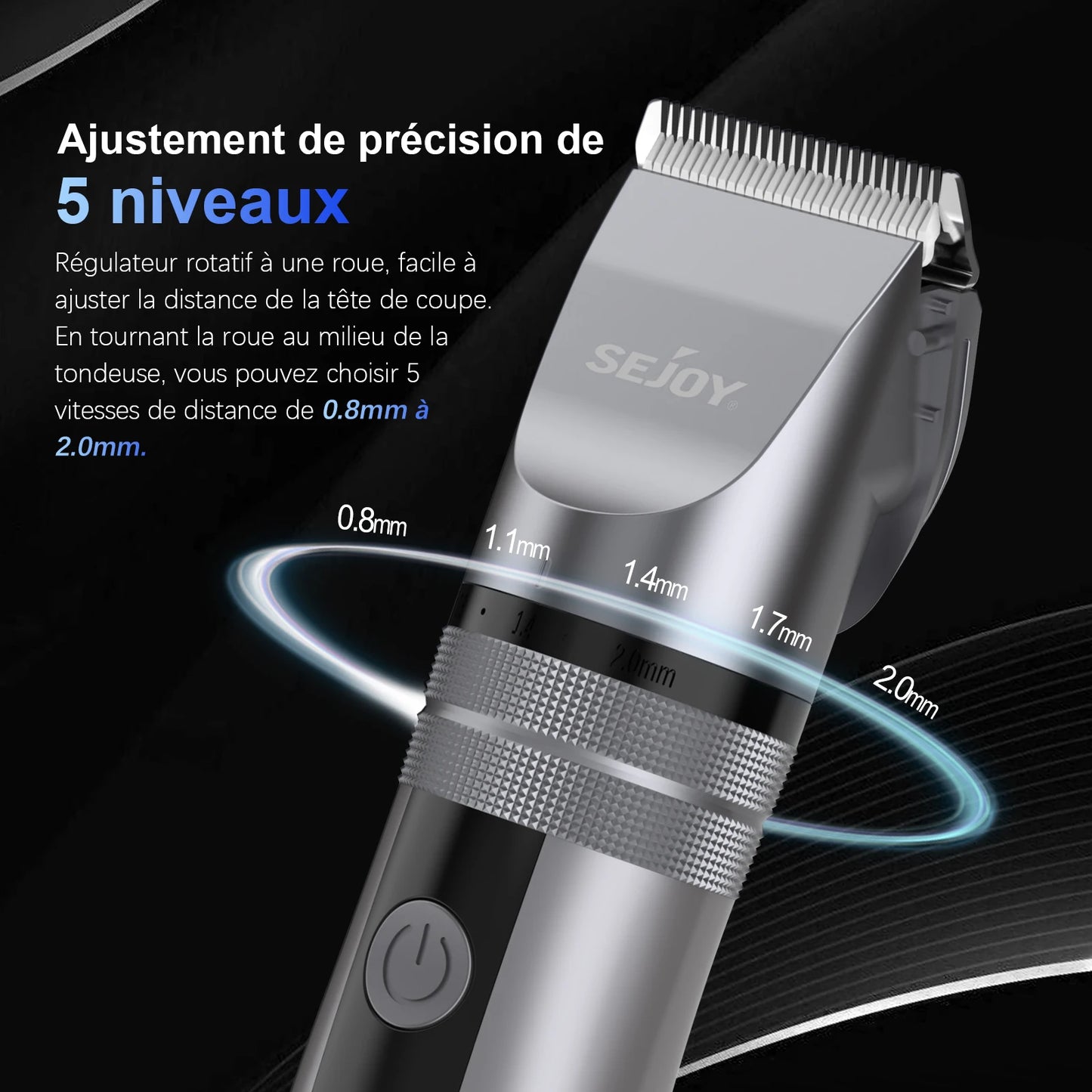 Sejoy Electric Hair Clippers Professional Kit USB Rechargeable Beard Trimmer