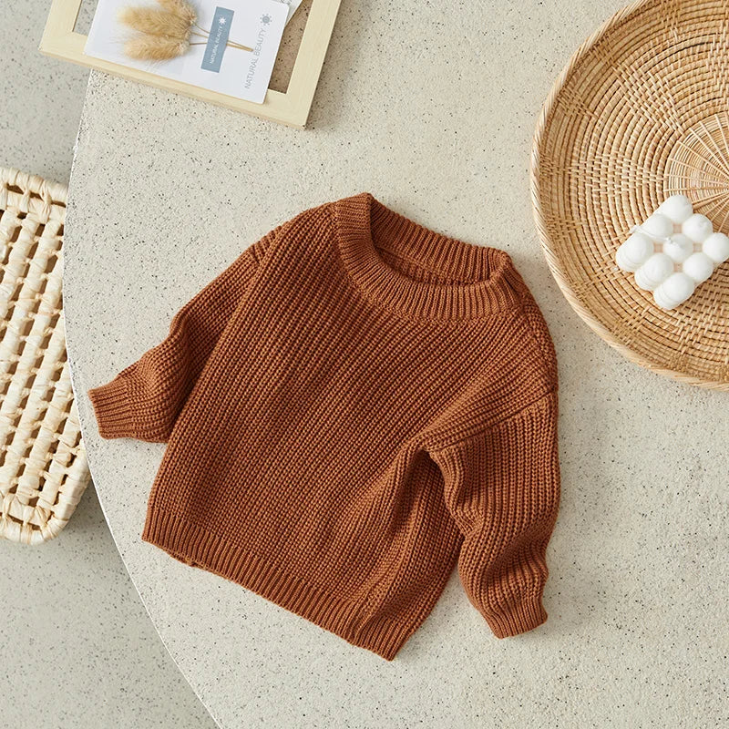 Suefunskry Newborn Unisex Knitted Long Sleeve Sweater