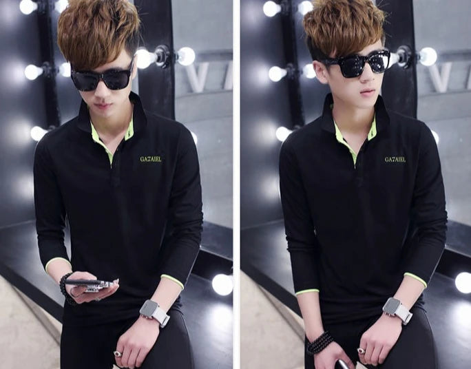 Shangkaka Men's Polo Shirt Slim Fit Casual Tee