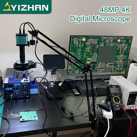 YIZHAN 48MP 4K Soldering Microscope With HDMI Camera USB Software