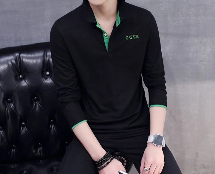 Shangkaka Men's Polo Shirt Slim Fit Casual Tee