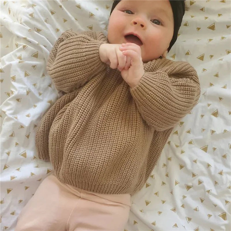 Suefunskry Newborn Unisex Knitted Long Sleeve Sweater