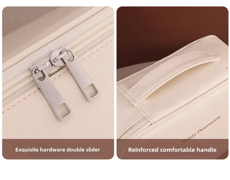 Dawndesslo Cosmetic Bag Womens Portable Makeup Organizer Large Capacity