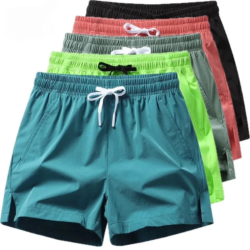 Summer Mens Sports Shorts Solid Color Casual Jogging Beach