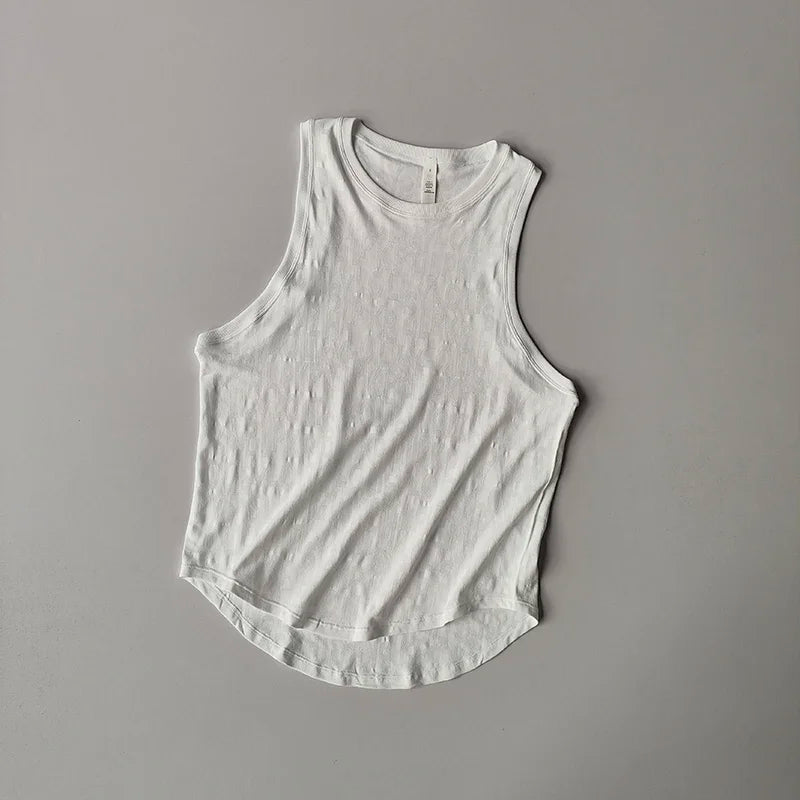 Womens Sleeveless Pilates Top Quick Dry Yoga Shirt For Fitness