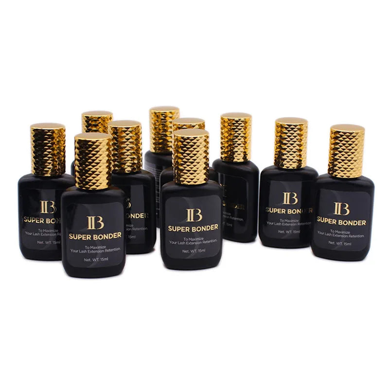 10Pcs 15ML IB SUPER BONDER Fixing Agent Transparent Liquid for Eyelash Extensions Lash Glue Help Adhesive for Lashes Grafting