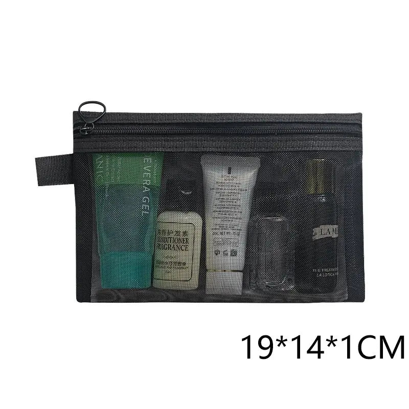 CN Mesh Cosmetic Bag Travel Organizer For Women