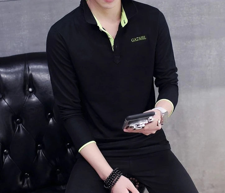 Shangkaka Men's Polo Shirt Slim Fit Casual Tee