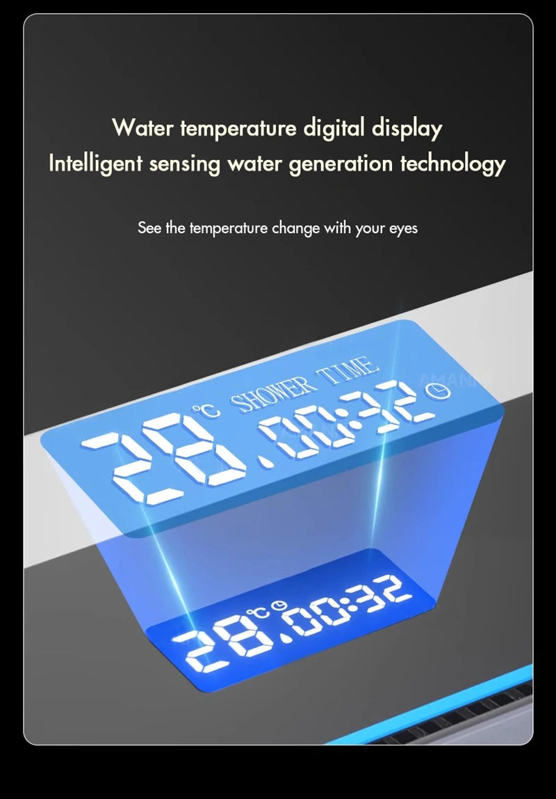 MYQualife 304 Stainless Steel Waterfall Kitchen Sink With Digital Faucet