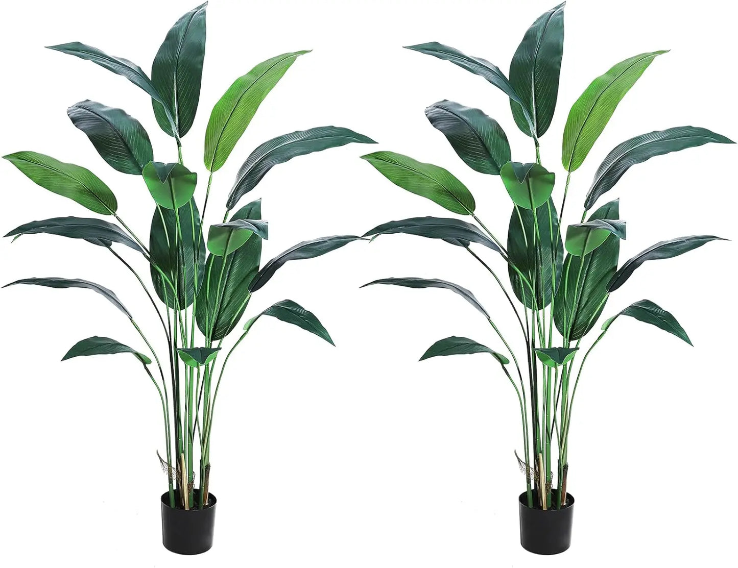Artificial Bird of Paradise Plant 6FT(72in)/7FT(84IN) Fake Palm Tree for Indoor Outdoor Modern Decor Faux Plants for Home Office