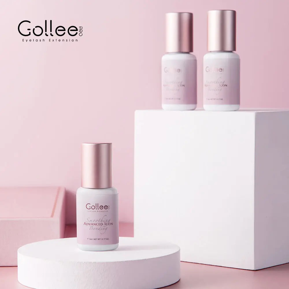 Pink Adhesive Gollee Eyelash Extension Glue 5ml Lashes Adhesive For Volume lashes Individual lashes Wholesale Price Own logo