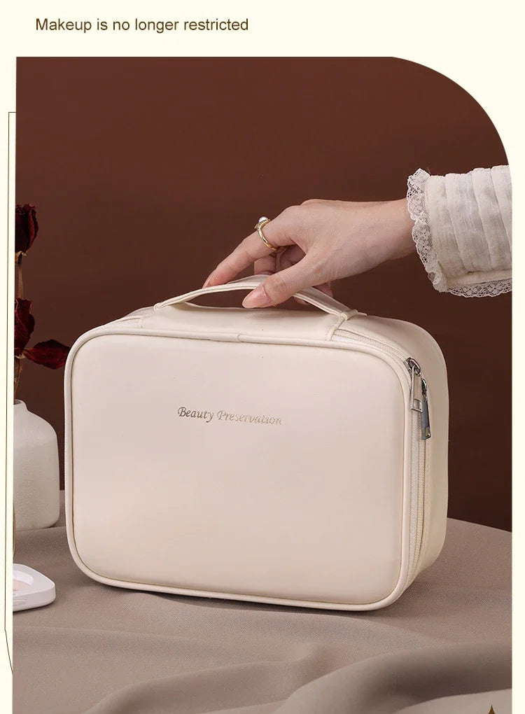 Dawndesslo Cosmetic Bag Womens Portable Makeup Organizer Large Capacity