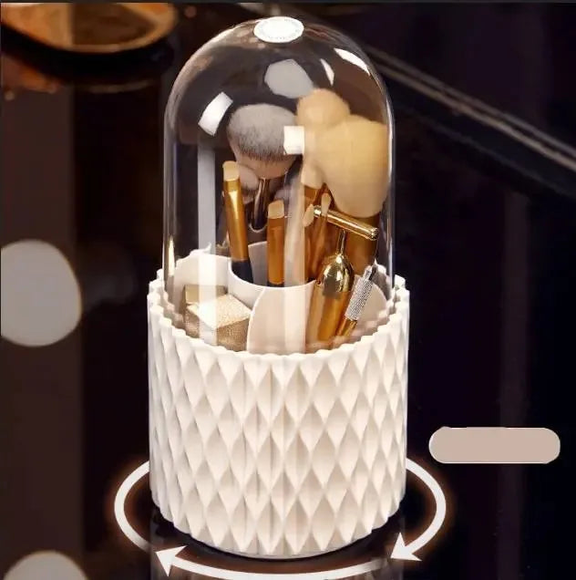 Brush Multifunctional Rotating Makeup Box Holder for Desktop Organizer