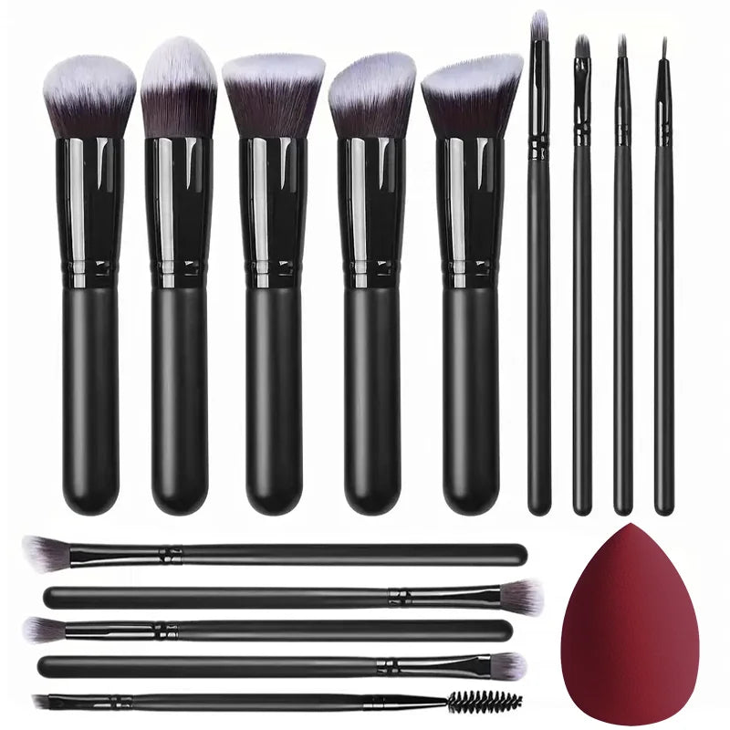 14PCS Makeup Brushes Set  Soft Fluffy Foundation Blush Powder Eyeshadow Blending Female Cosmetics Beauty Tool Christmas gift