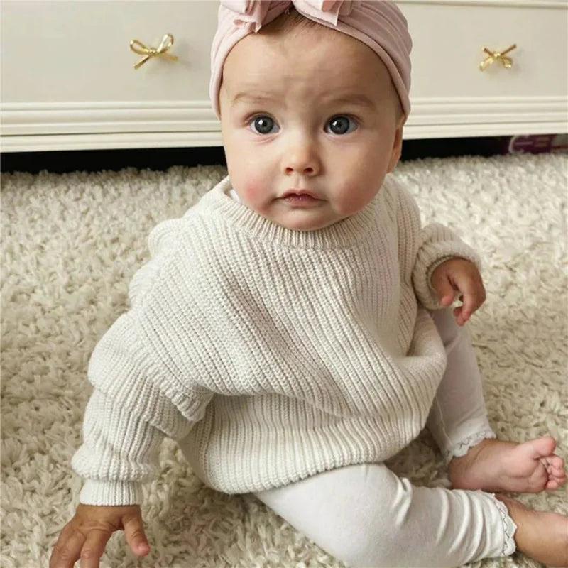 Suefunskry Newborn Unisex Knitted Long Sleeve Sweater