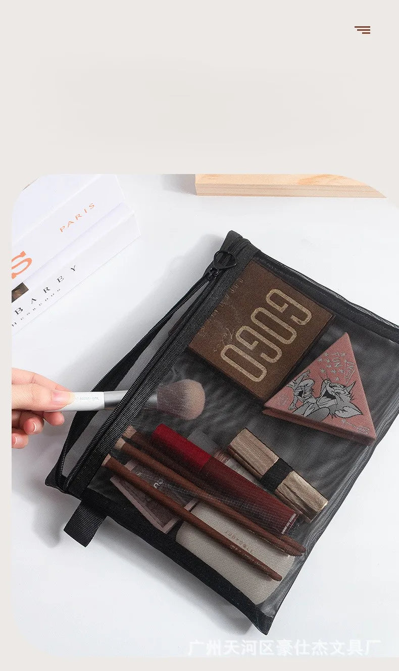 CN Mesh Cosmetic Bag Travel Organizer For Women