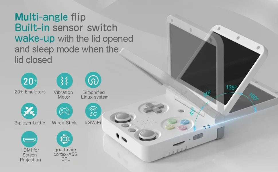 MIYOO Flip V2 Handheld Game Console With IPS Display
