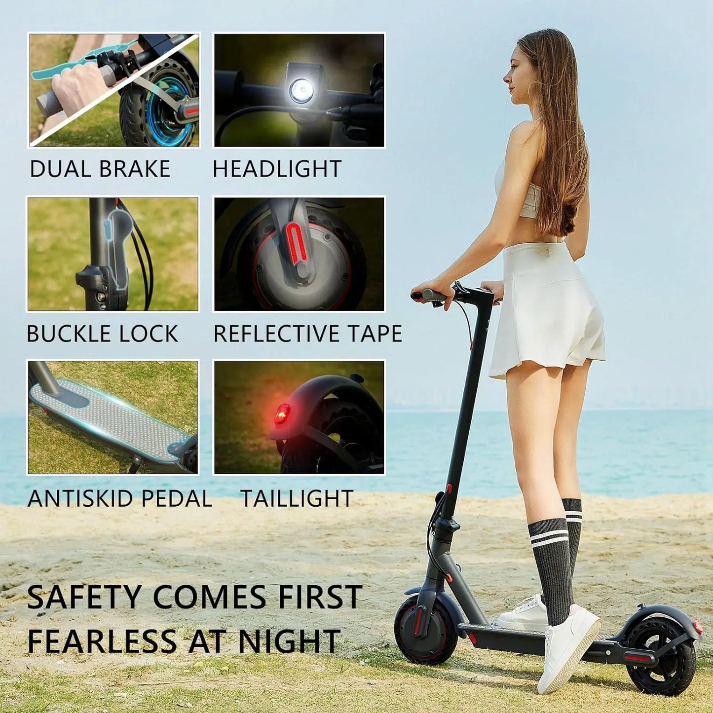 G5.0 Electric Scooter 36V 10.5Ah Battery Long Range Foldable