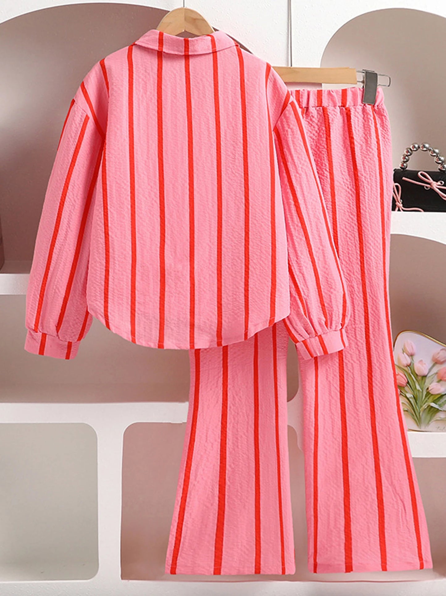Girls 0to1Y Two Piece Fall Outfit Striped Top and Pants