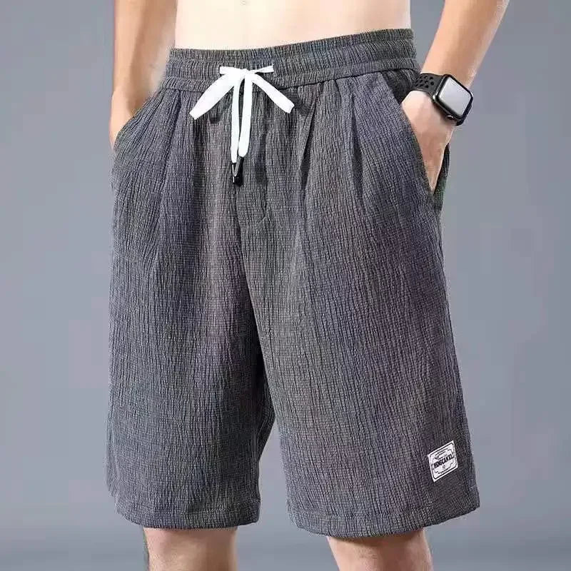 Mens Ice Silk Casual Shorts Loose Fit Summer Style Everyday