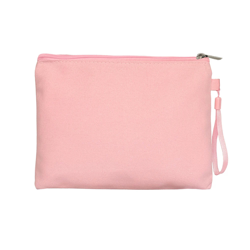 Canvas Cosmetic Bag Blank DIY Make Up Pouch Pencil Case