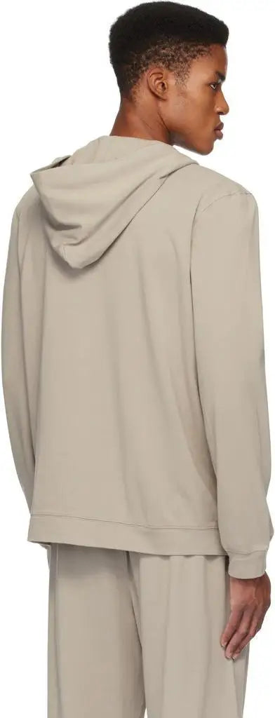 Skims Gray Jersey Lounge Zip Up Hoodie Cotton Everyday