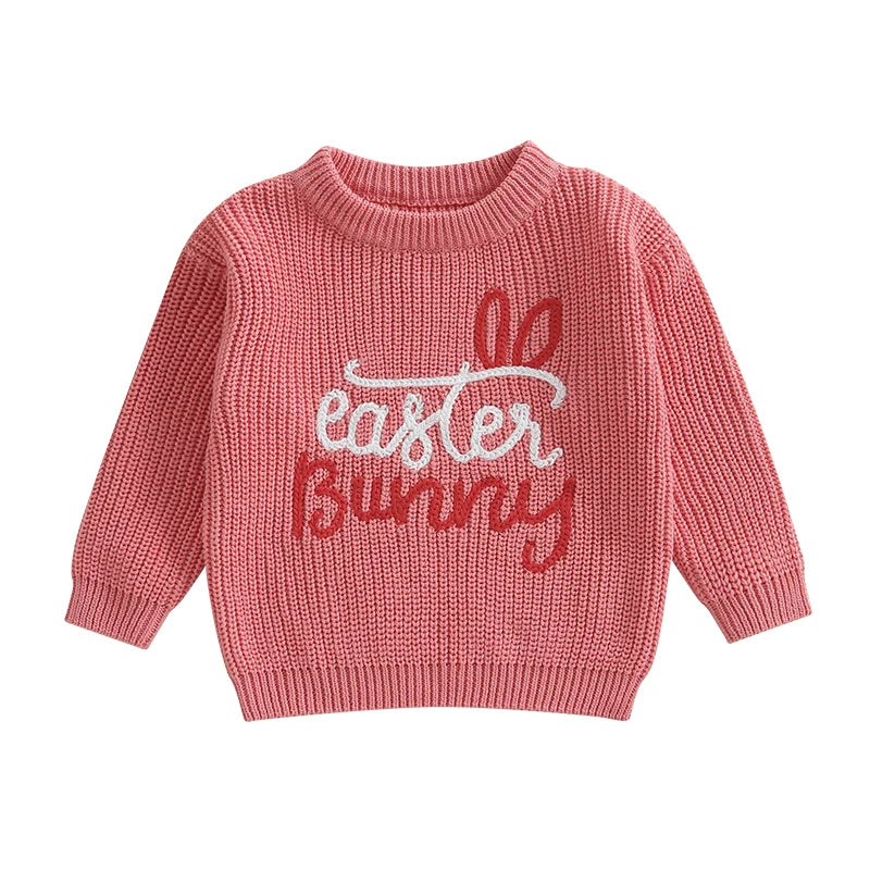 Guangdong Kids Easter Bunny Ears Knit Unisex Sweater