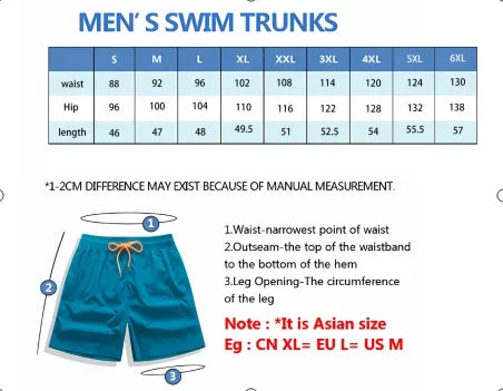Striped Beach Shorts Men Board Shorts Swimwear Trunks
