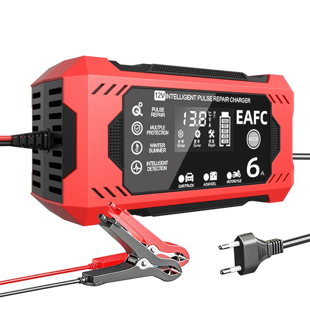 EAFCH 12V 6A Auto Car Battery Charger