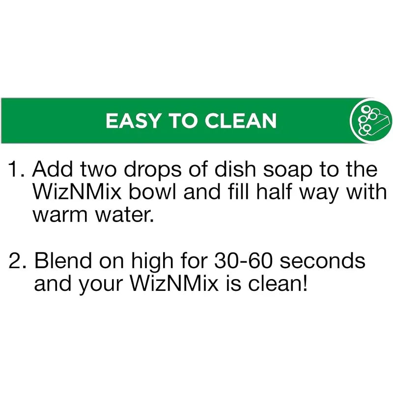 Salton WizNMix All-in-One Food Processor, Chopper & Blender for Mixing, Purees, Whipping, 750 ml Capacity, Black (FP2102BK)