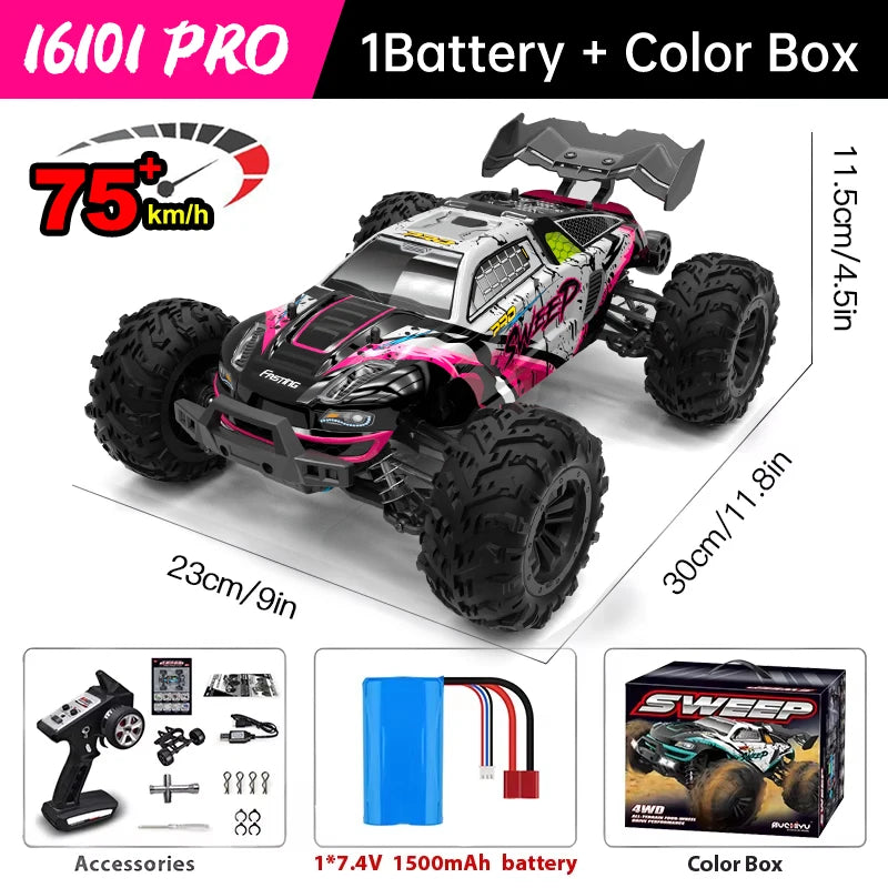 WLtoys Pro 4WD RC Car With LED Lights Remote Control